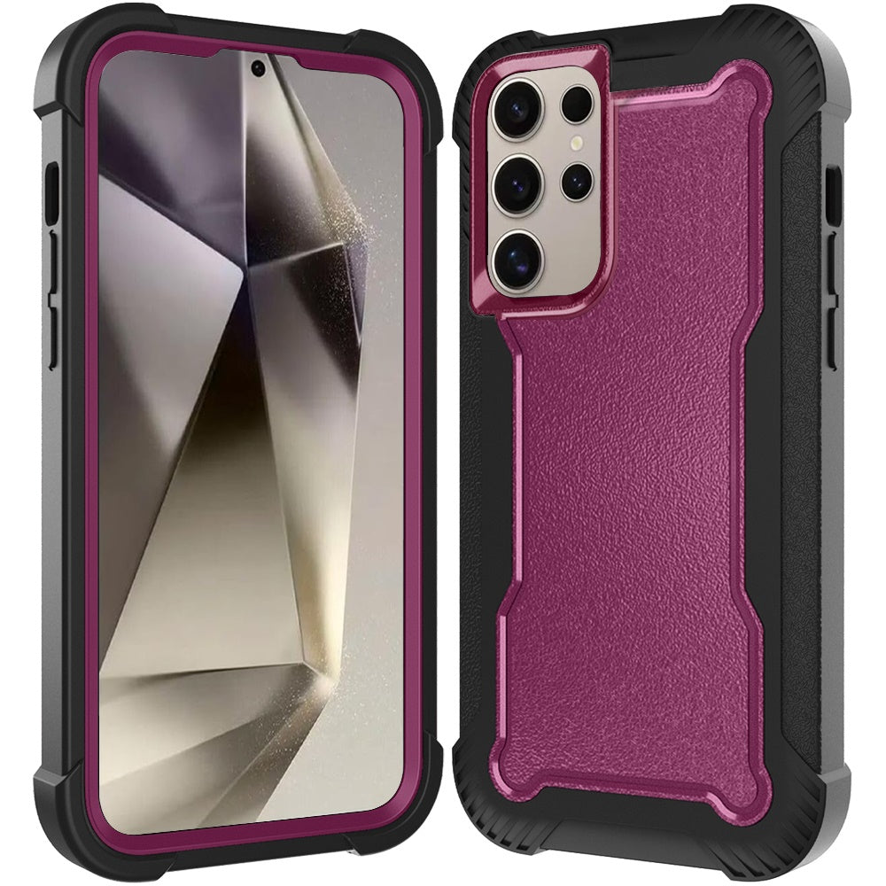 For Samsung Galaxy S25+ /S25 Plus /S24+ Plus Tough Hybrid Case - Shockproof 3-in-1 Armor Full-Body Protection PC + TPU Rubber Bumper Frame Case Cover
