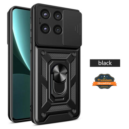 For Motorola Moto G Stylus 5G 2025 Hybrid Shockproof, Built-in Sliding Camera Lens Protection with Magnetic Finger Ring Stand Holder Case Cover
