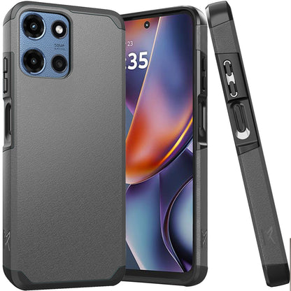 Tough Hybrid Dual Layer Hard PC TPU Rubber Bumper, Shock Absorption, Screen Protector Included
