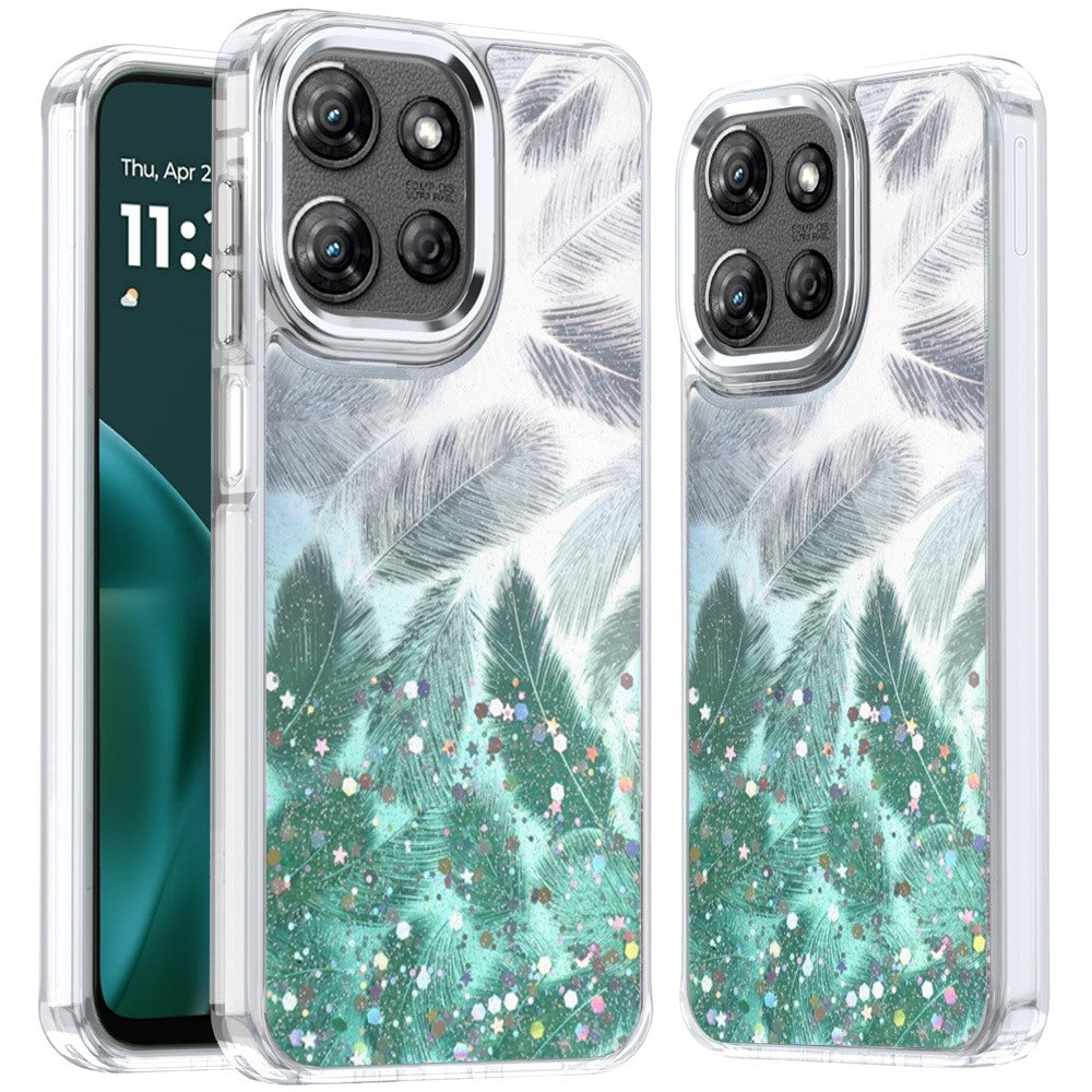For Motorola Edge 2025 Fashion Epoxy Glitter Shimmer Design, Hybrid Shockproof TPU, Stylish Sparkle Slim TPU Protective Case Cover