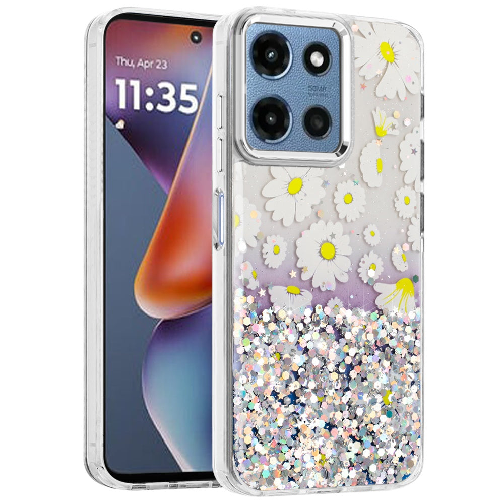 For Motorola Moto G 5G 2025 Fashion Beautiful Epoxy Design Hybrid Fashion Stylish TPU Protective, Shockproof Hybrid PC Case Cover