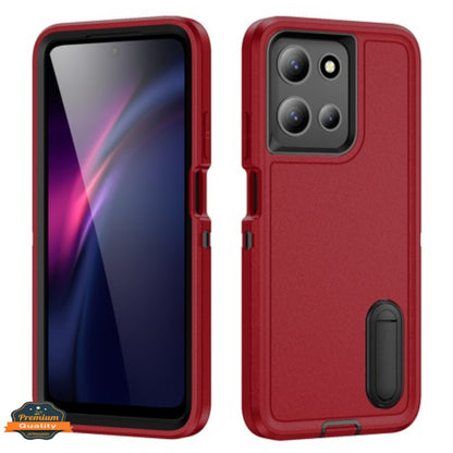 For Motorola Moto G 5G 2025 Sturdy Shockproof Hybrid with Built-in Kickstand – Heavy Duty Protection, Drop-Resistant Case Cover