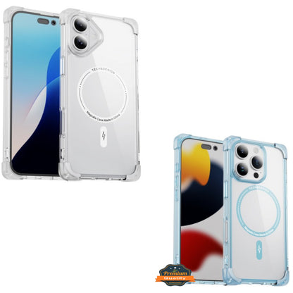 For Samsung Galaxy S25+ S25 Plus /S24+ Slim Fit Hybrid Case Clear Corner Bumper MagSafe Compatible, Hard TPU Rubber Shockproof Case Cover