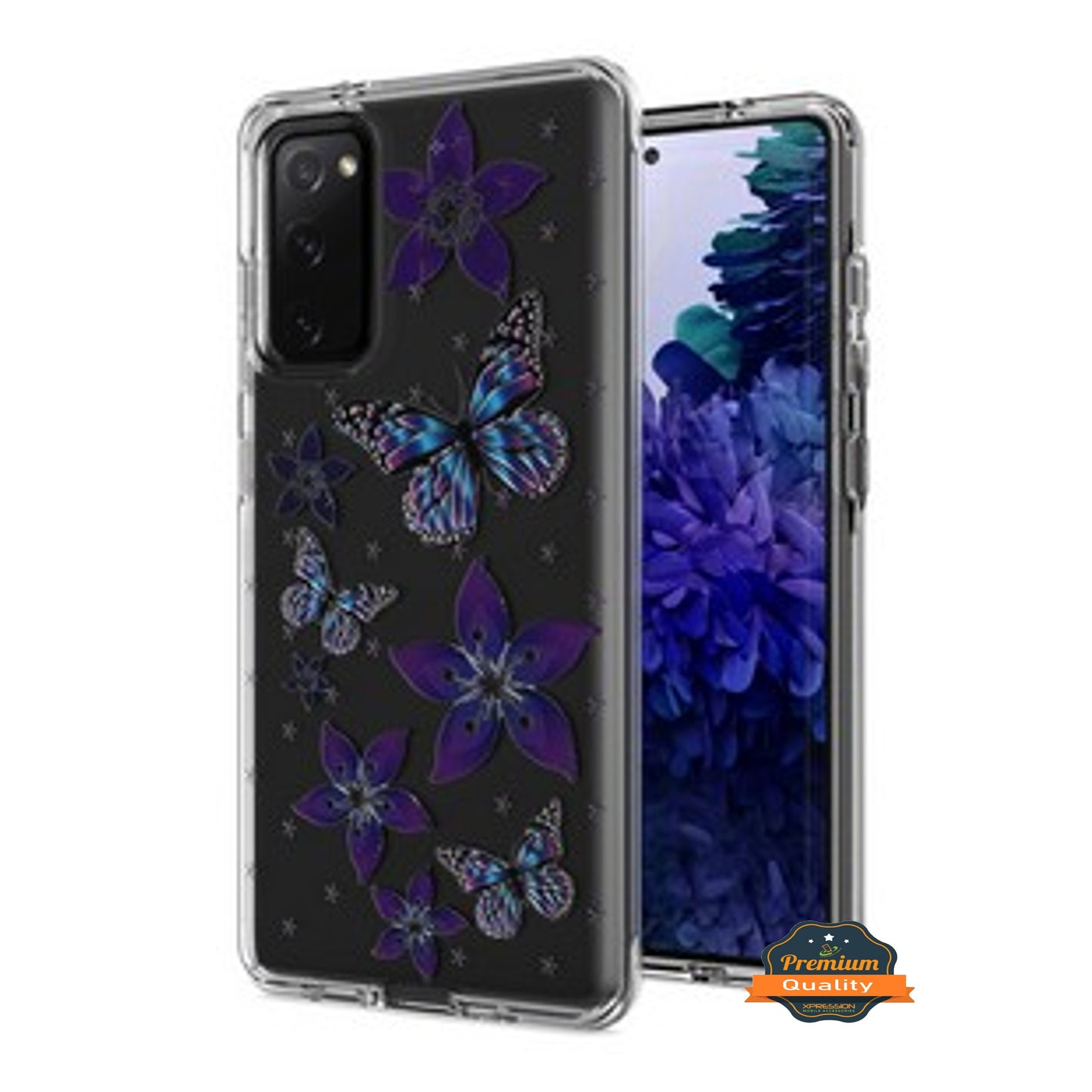 For Samsung Galaxy A26 Hybrid Clear Frame with Trendy Pattern Design, Shockproof Hard Back & TPU Rubber Case Cover
