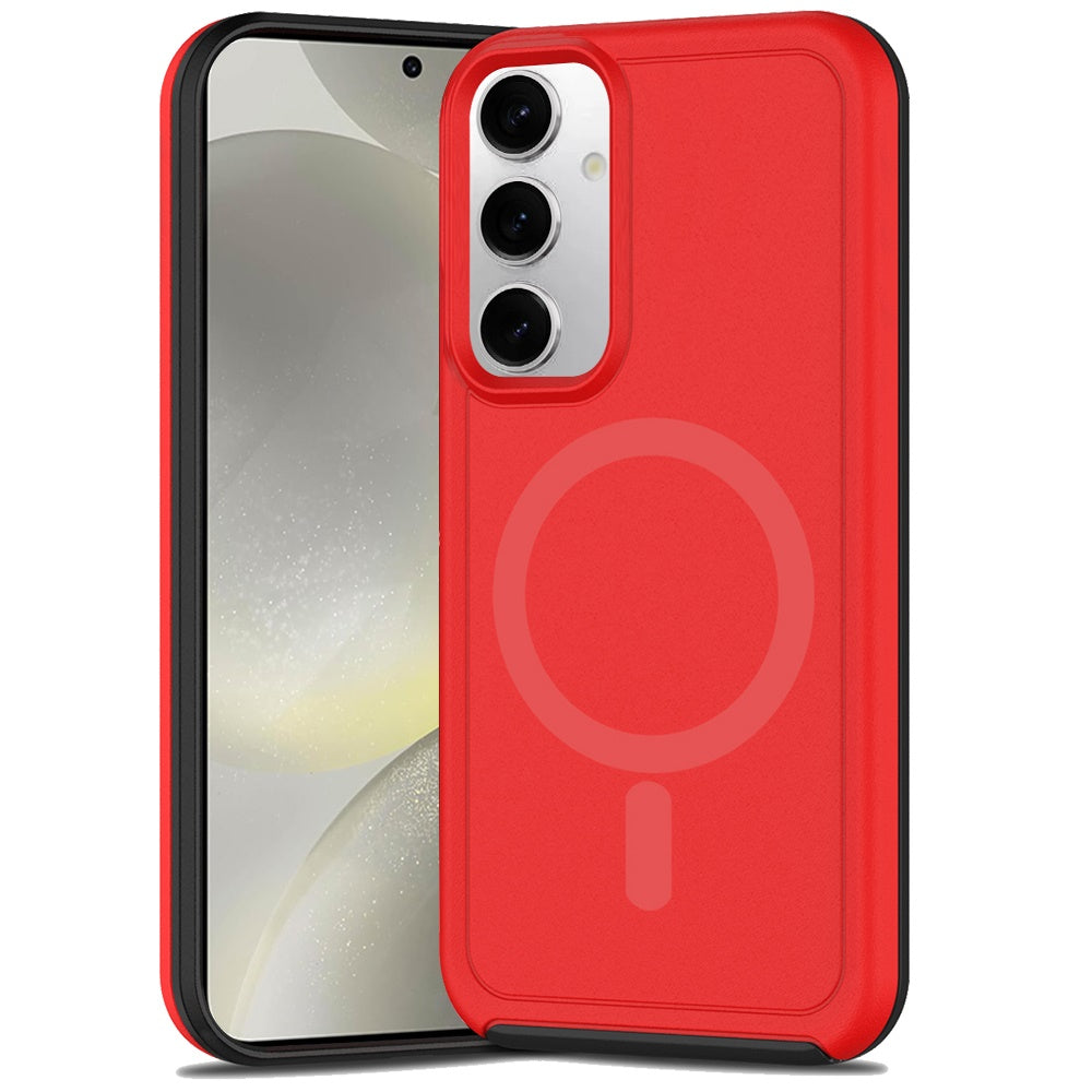 For Samsung Galaxy S25+ /S25 Plus /S24+ Plus Magnetic Circle, MagSafe Compatible, Guard Fused Heavy-Duty Hybrid Shockproof Slim Case Cover