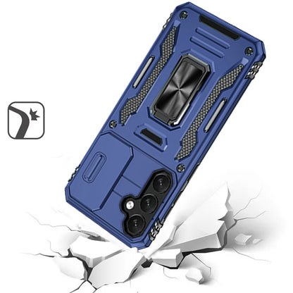 For Motorola Moto G 5G 2025 Tough Hybrid Case with Movable Camera Window & Metal Ring Stand Shockproof Case Cover