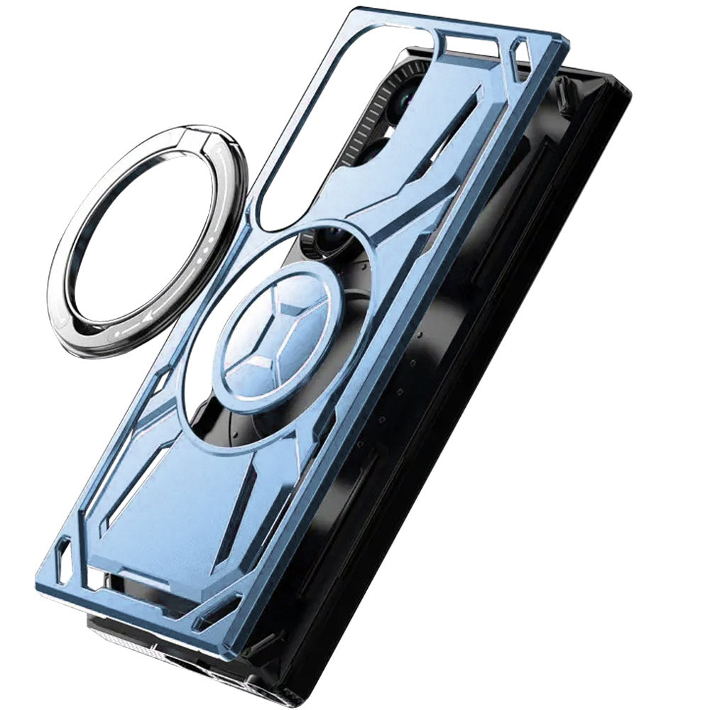 For Samsung Galaxy S25 Ultra Hybrid Magnetic Ring and 360° Rotational Kickstand with MagSafe Compatible, Military Grade Drop Protection Case Cover