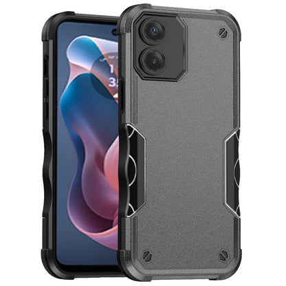 For Apple iPhone 16e Slim Fit Back Hybrid Lightweight Shockproof 2-in-1 Hybrid Hard PC Bumper Frame Armor Protection Case Cover Gray