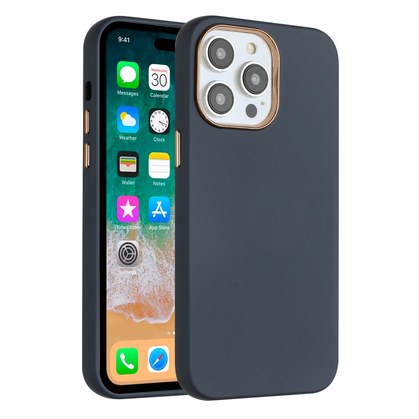 For Apple iPhone 17 Hybrid Armor Shockproof, Durable Bumper Rubber Gummy Gel Slick Hard PC Silicone TPU Case Cover Blue