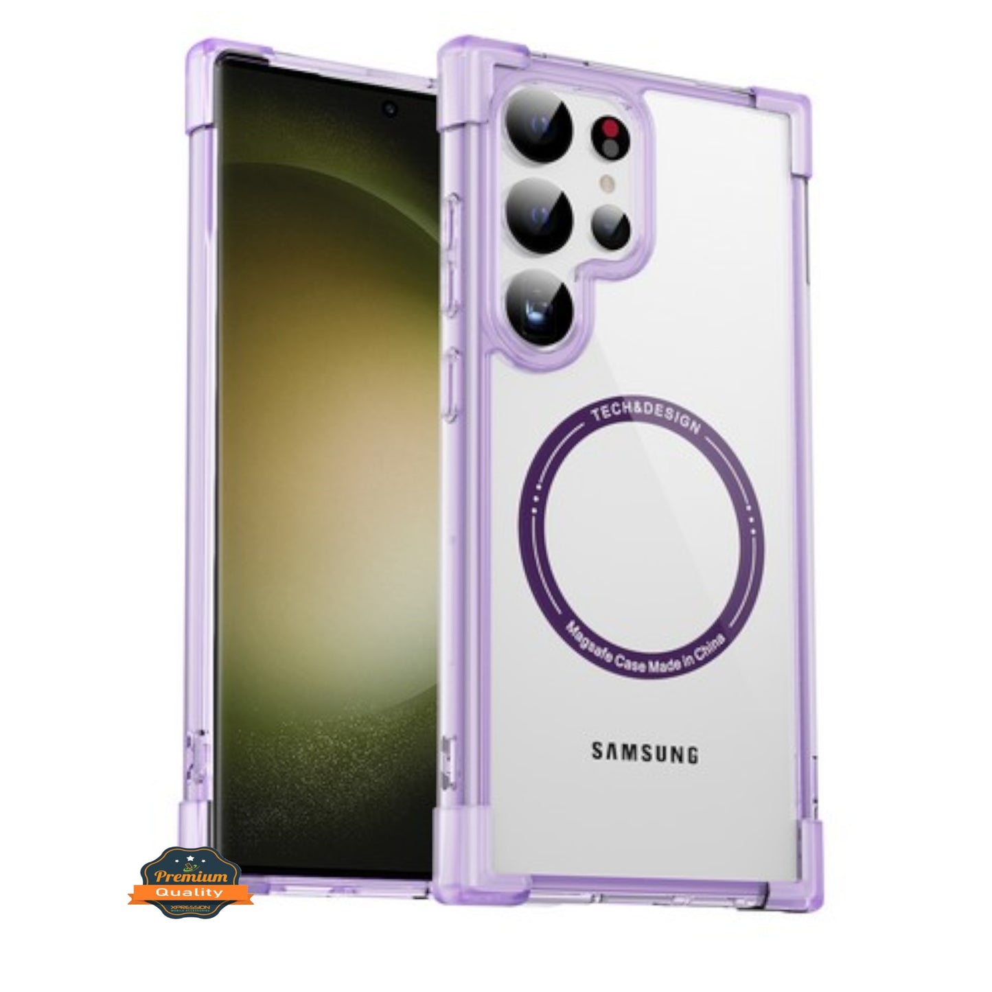 For Samsung Galaxy S25+ S25 Plus /S24+ Slim Fit Hybrid Case Clear Corner Bumper MagSafe Compatible, Hard TPU Rubber Shockproof Case Cover