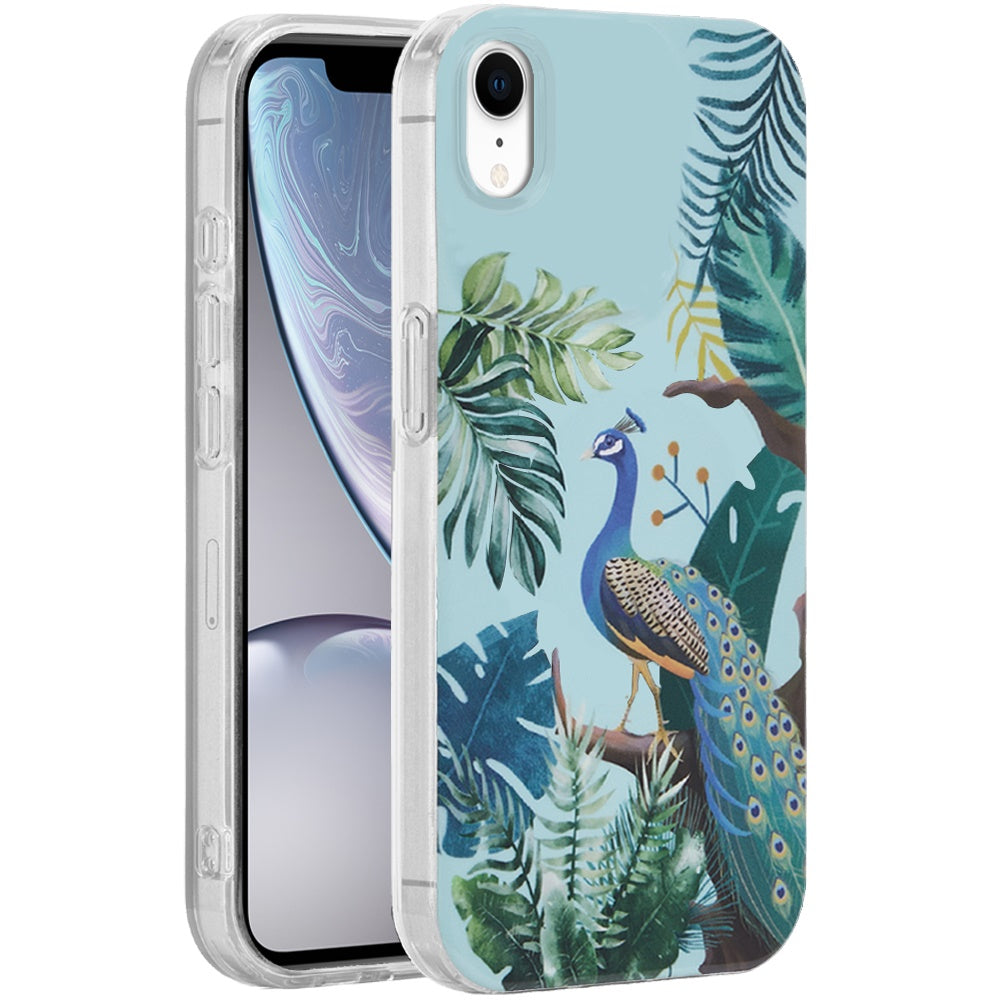 For Apple iPhone XR Fashion Layer Design Slim IMD TPU Protective, Shockproof Hybrid Stylish Durable Hard PC Case Cover