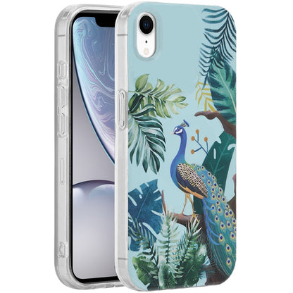 For Apple iPhone XR Fashion Layer Design Slim IMD TPU Protective, Shockproof Hybrid Stylish Durable Hard PC Case Cover