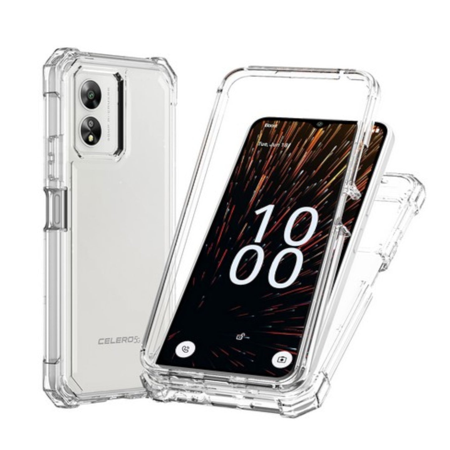 For Samsung Galaxy Xcover 7 Pro, Samsung Galaxy Xcover 6, Samsung Galaxy Xcover 6 Pro Full-Body Dual Layer Hybrid Case Slim, Drop-Proof TPU Hard PC, Durable Corner Front Bumper Protector Case Cover Clear Transparent