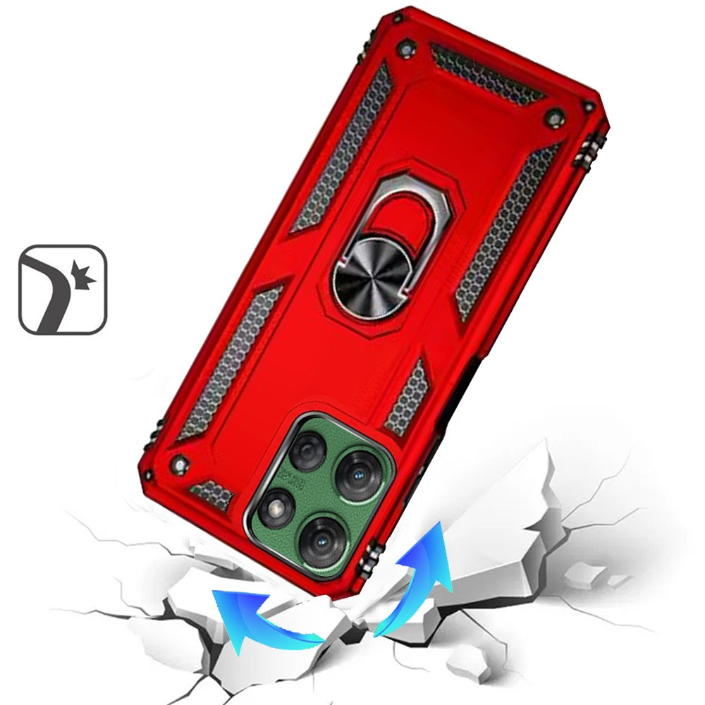 For Motorola Moto G Power 5G 2025 Hybrid Shockproof Durable 360 Degree Rotatable Ring Stand Holder Kickstand Fit Magnetic Car Mount Case Cover