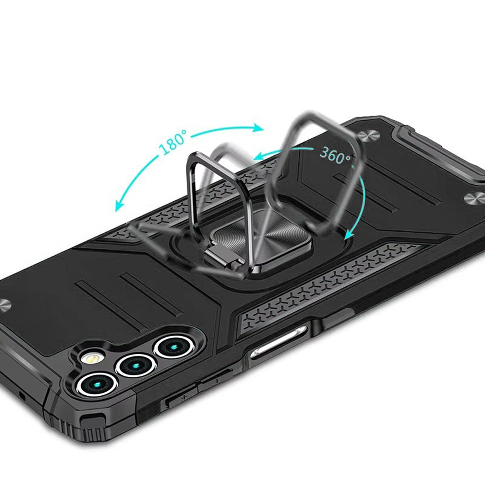 For Google Pixel 9A Armor Hybrid Magnetic Stand with Ring Holder Kickstand Shockproof Heavy-Duty Durable Rugged TPU Dual Layer Case Cover