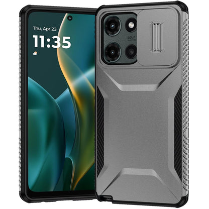 For Motorola Edge 2025 Slim Fit Shockproof Hybrid with Slide Camera Window Covering, Rugged Tpu Silicone Hard PC Bumper Case Cover