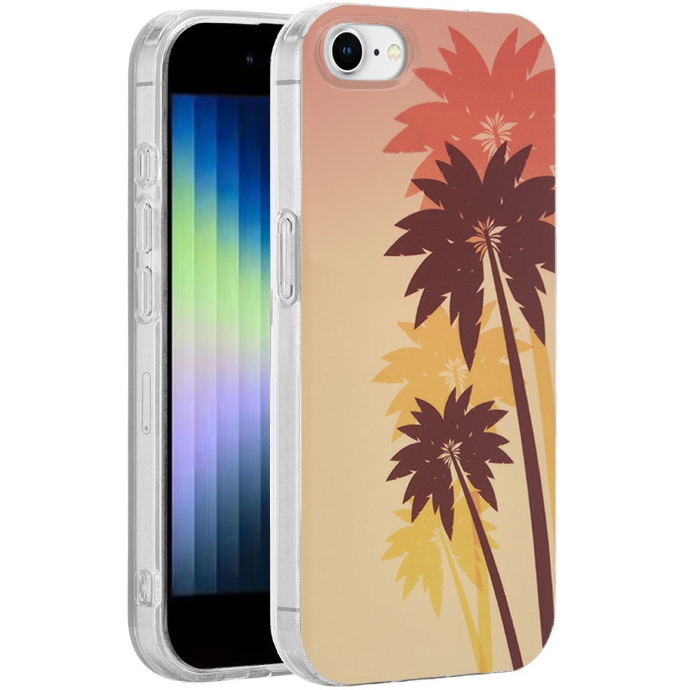 For Apple iPhone SE 3 (2022) SE/8/7 Fashion Layer Design Slim IMD TPU Protective, Shockproof Hybrid Stylish Durable Hard PC Case Cover