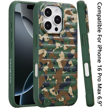 For Apple iPhone 16 Pro Max (6.9") Pattern Design Magnetic Chrome Hybrid Compatible with Magsafe Dual Layer Shockproof TPU Hard PC Back Case Cover