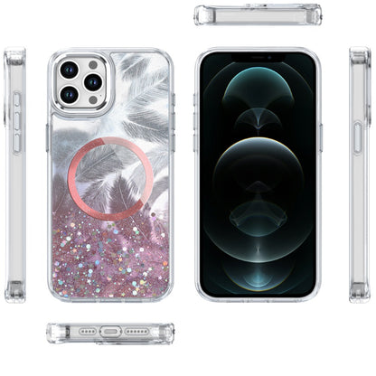 For Samsung Galaxy S25+ /S25 Plus /S24+ Plus Epoxy Glitter Shimmer Fashion Case with Magnetic Magsafe Compatible Hybrid Sparkling Slim Protective Case Cover