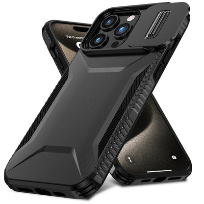 For Samsung Galaxy A16 5G Slim Fit Shockproof Hybrid with Slide Camera Window Covering, Rugged Tpu Silicone Hard PC Bumper Case Cover