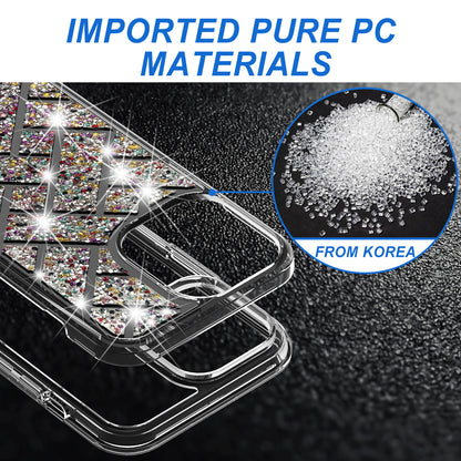 For Samsung Galaxy A16 5G Sparkly 3D Design Diamond Shockproof Protective Bling Glitter Rhinestone Hybrid Skin PC + TPU Case Cover