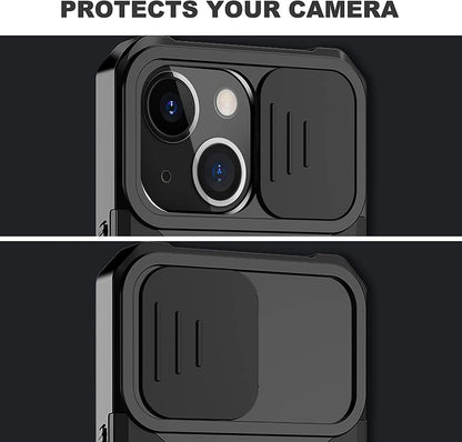 For Apple iPhone 16 (6.1") Wallet Designed with Camera Protection, Card Slot & Ring Kickstand Magnetic Car Mount Case Cover