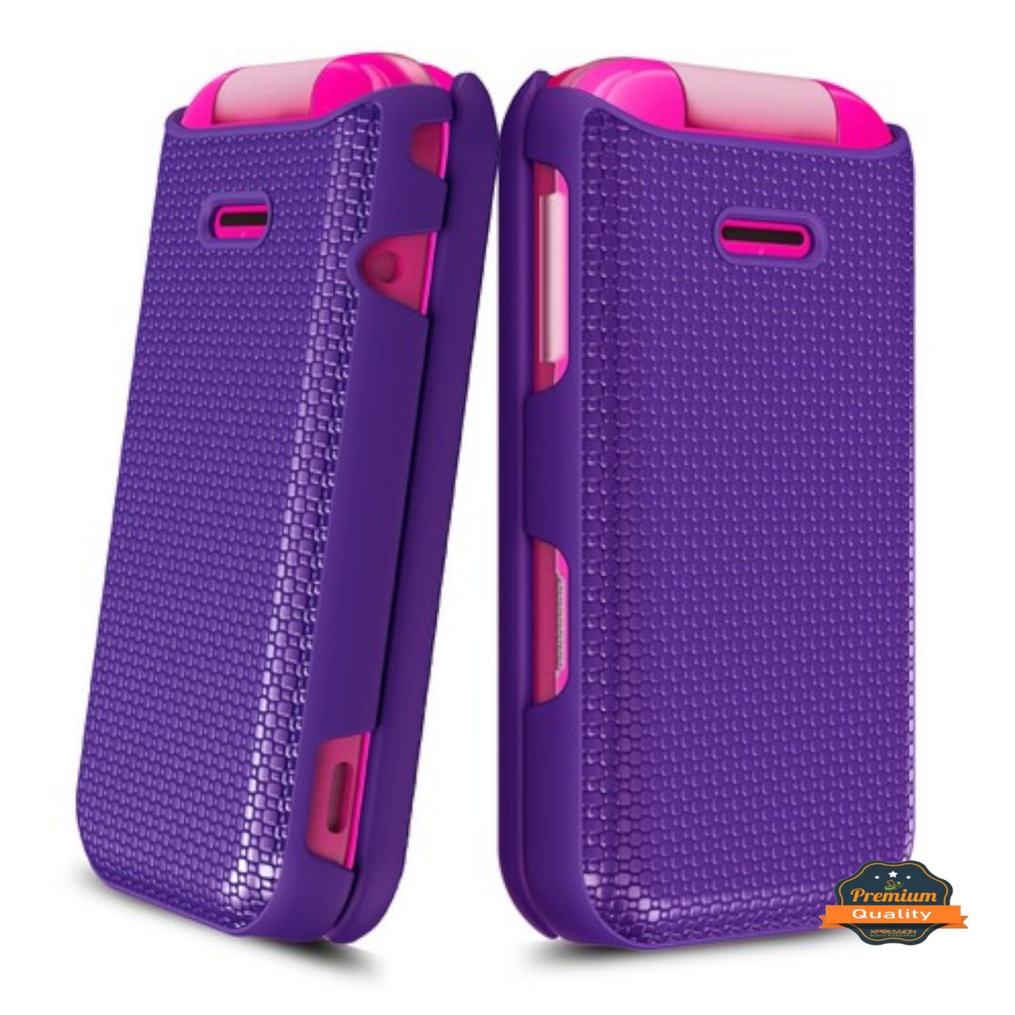 For HMD Barbie Flip Dual Layer Slim & Tough Hybrid Shockproof Heavy Duty Rubber TPU Matte with Textured Rugged Shell Protection Case Cover