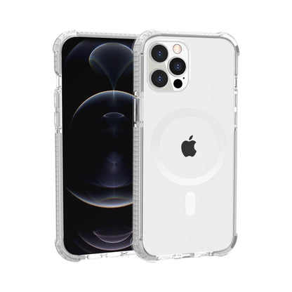 For Apple iPhone 16 Pro (6.3") Hybrid Acrylic Transparent Hard PC + TPU Color Frame Bumper Compatible with MagSafe Case Cover