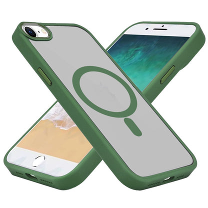 For Apple iPhone 16e MagSafe Compatible Transparent Greatest Clear Acrylic with Color Frame Thick Hybrid TPU Hard Case Cover