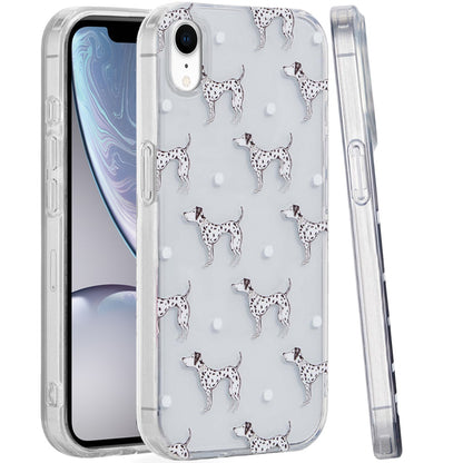 For Apple iPhone XR Fashion Layer Design Slim IMD TPU Protective, Shockproof Hybrid Stylish Durable Hard PC Case Cover