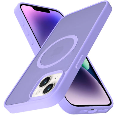 For Apple iPhone 14 /13 MagSafe Compatible Case Hybrid Soft TPU Bumper Hard Translucent Matte Back Slim Shockproof Case Cover