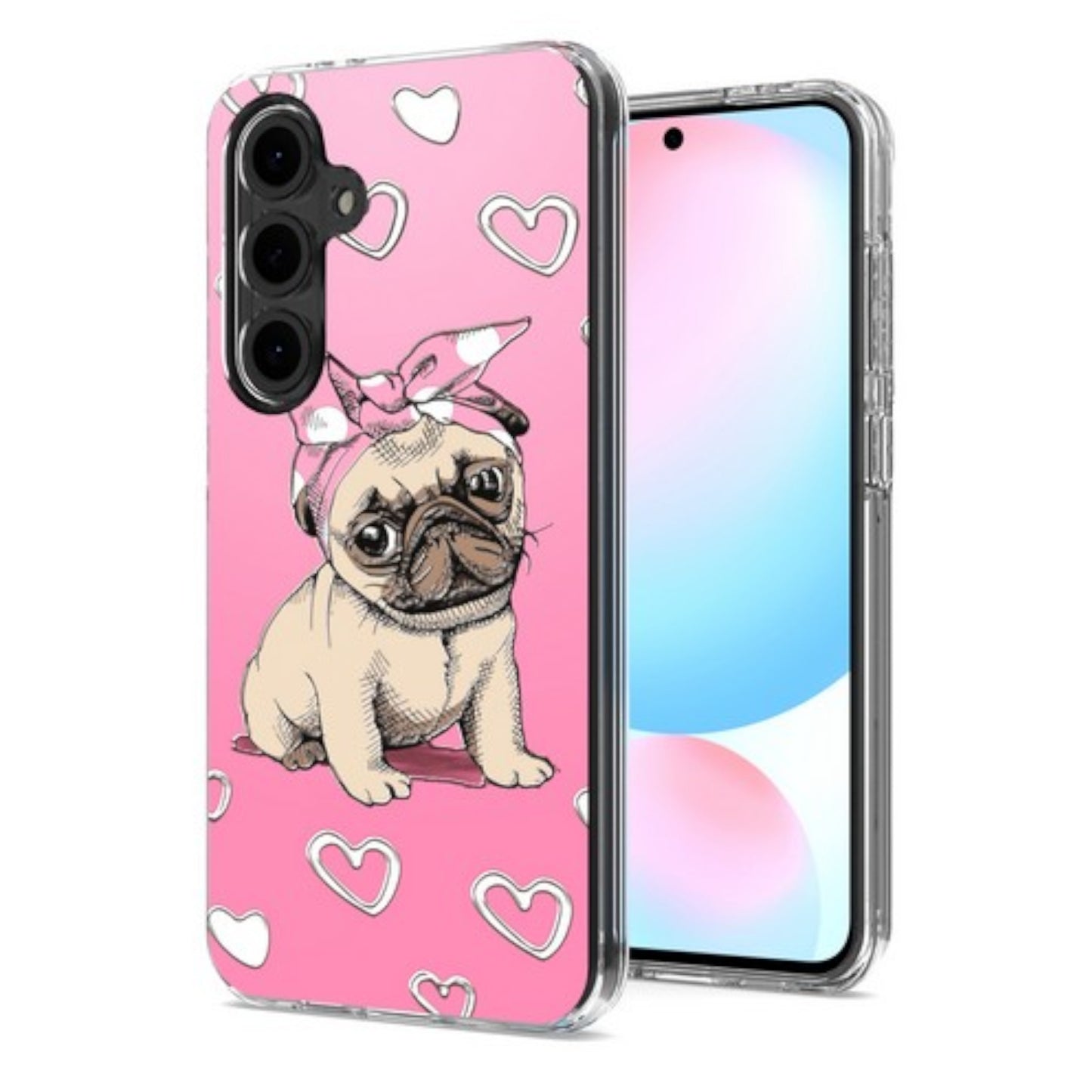 For Samsung Galaxy A26 Hybrid Clear Frame with Trendy Pattern Design, Shockproof Hard Back & TPU Rubber Case Cover