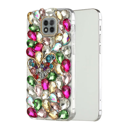 For Samsung Galaxy Z Fold 7 Bling Crystal 3D Full Diamonds Luxury Sparkle Rhinestone Hybrid Protective Case Cover Colorful Heart