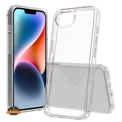 For Apple iPhone 16e /iPhone SE4 Crystal HD Clear Back Hybrid Case TPU Bumper Frame Slim Shockproof Hard Defender Case Cover