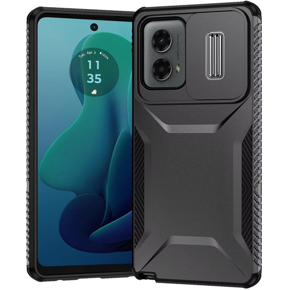 For Samsung Galaxy A17 5G Slim Fit Shockproof Hybrid with Slide Camera Window Covering, Rugged Tpu Silicone Hard PC Bumper Case Cover