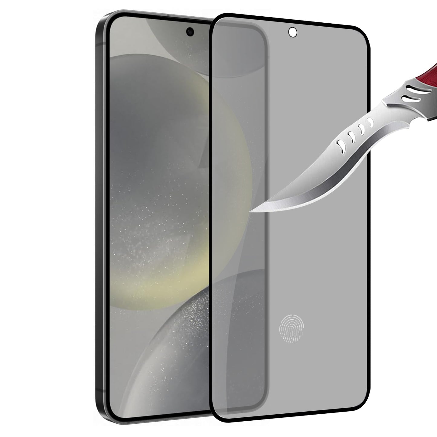 For Samsung Galaxy S25+ /S25 Plus /S24+ Plus Privacy Screen Protector, Anti Spy Anti Peeping Tempered Glass Full Protective Film, 9H, Anti Scratch, Easy Install Protector Black