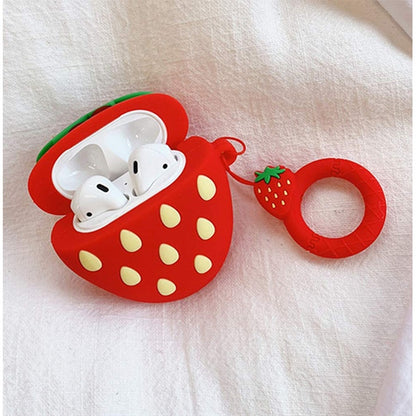 For Airpods Pro 3 Hybrid Cute 3D Fun Design Silicone Skin Cartoon Animal with Keychain Buckle Holder Rubber TPU Soft Case Cover Poke Ball