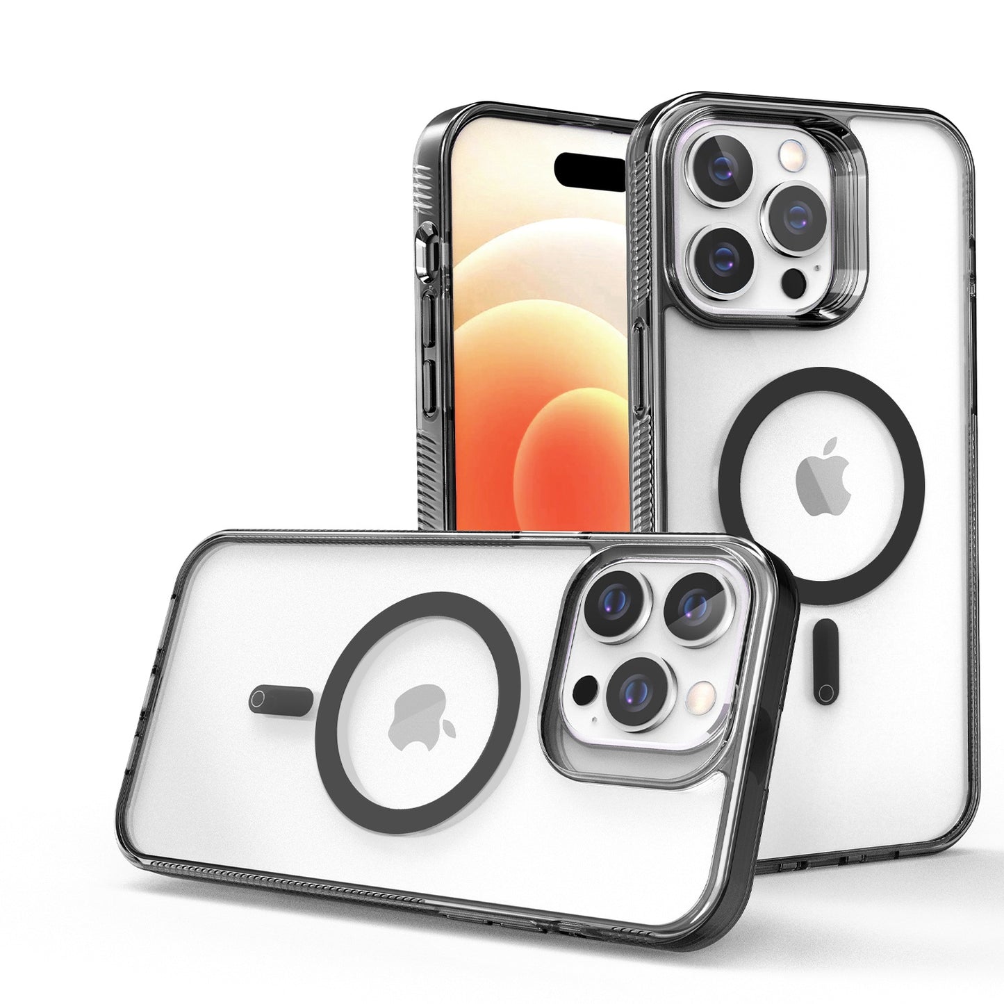 For Apple iPhone 16 Pro (6.3") MagSafe Compatible Integrated Technology Clean Transparent Hybrid Armor TPU Frame Case Cover