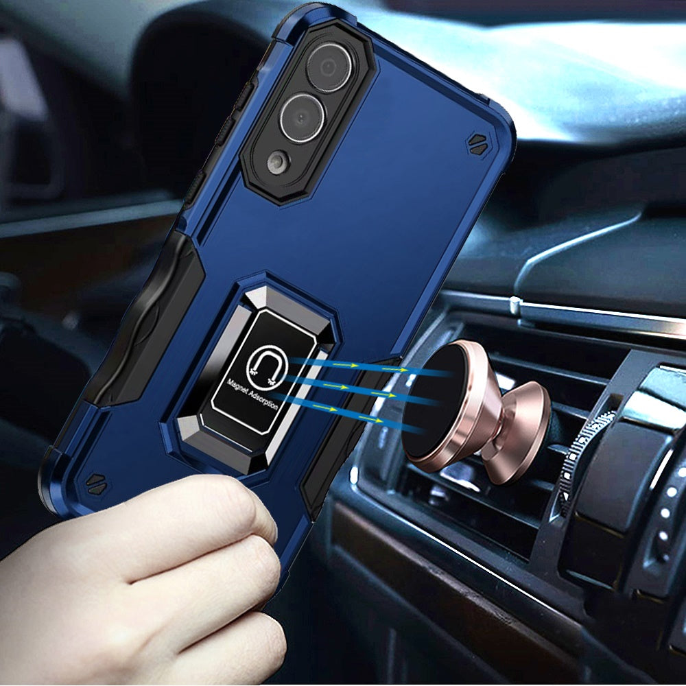 For Samsung Galaxy S25 EDGE Hybrid Stand Magnetic Ring Holder Kickstand Heavy Duty Rugged Drop Silicone & Hard PC Shockproof Case Cover