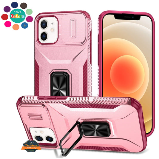 For Samsung Galaxy A16 5G Camera Cover Phone Case with Magnetic Rotation Ring Stand [Military Grade] Hybrid Hard TPU Shockproof Case Cover