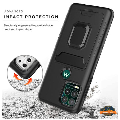 For Samsung Galaxy A03s (2022) Wallet Credit Card Slot Holder with Metal Ring Kickstand Heavy Duty Shockproof Hybrid Dual Layer Magnetic Stand  Phone Case Cover