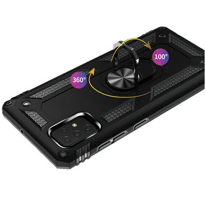 For Samsung Galaxy A23 5G Military Grade Rugged Dual Layers Hard PC + TPU Shockproof Hybrid with Ring Kickstand  Phone Case Cover