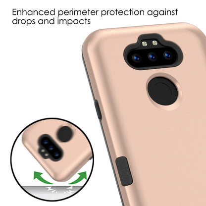 For LG K31 /Aristo 5/Fortune 3/Tribute Monarch / Phoenix 5 Hybrid Dual Layer Hard PC Cases Shockproof TPU Bumper Rose Gold Phone Case Cover