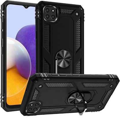 For Boost Mobile Celero 5G Armor Hybrid Durable 360 Degree Rotatable Ring Stand Holder Kickstand 2in1 Fit Magnetic Car Mount  Phone Case Cover
