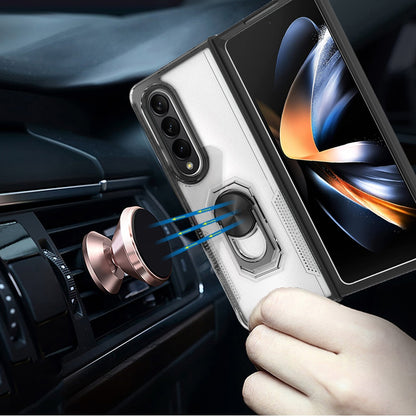 For Nokia G400 5G Clear Transparent Armor Rugged Defender Shockproof Hybrid with Ring Holder Kickstand  Phone Case Cover