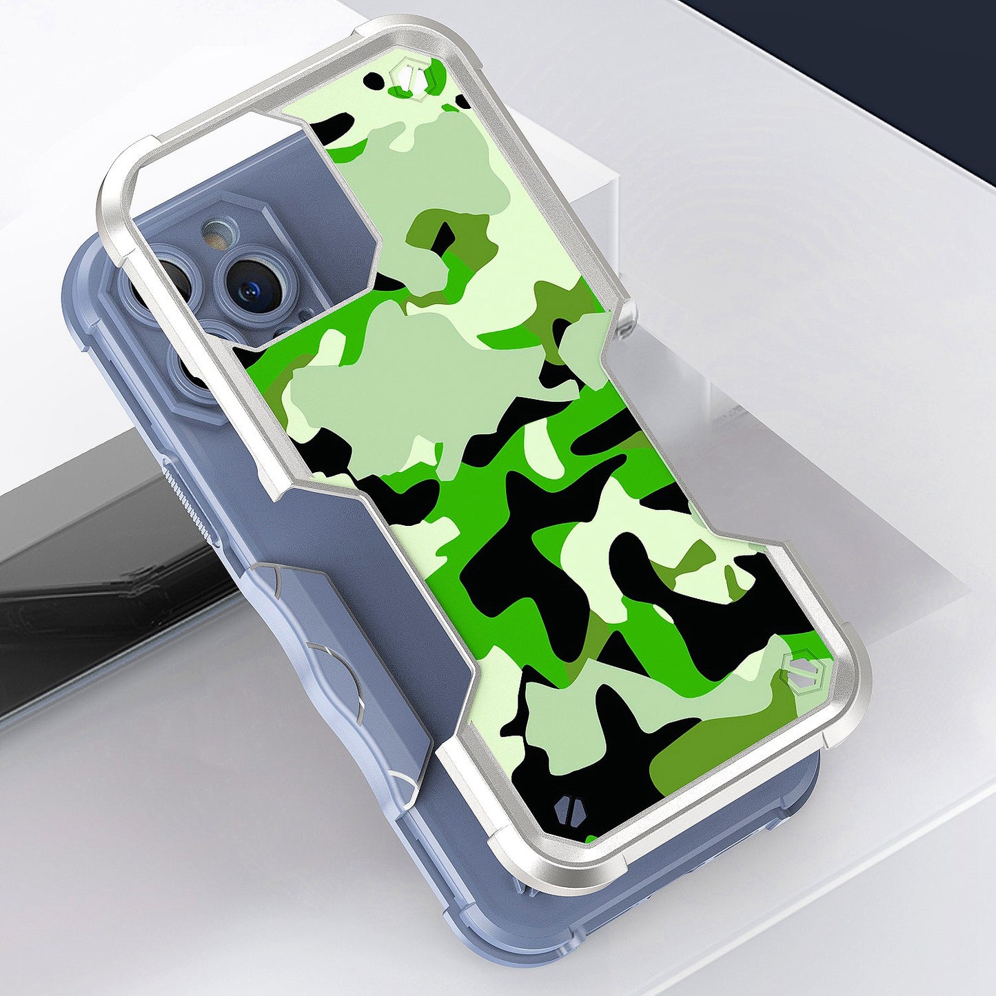 For Apple iPhone 14 Pro Max (6.7") Fashion Design Shockproof Hybrid Stylish Pattern Heavy Duty Rubber Armor  Phone Case Cover