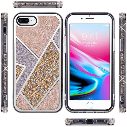 For Apple iPhone 8 Plus/7 Plus/6 6S Plus Glitter Bling Diamond Rhinestone Sparkly Fashion Shiny Fancy Hybrid Rugged  Phone Case Cover