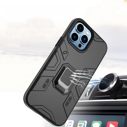 For Samsung Galaxy A03S Slim Thin Rugged Shockproof Hybrid with Magnetic Ring Stand Holder Hard PC Silicone TPU Rubber  Phone Case Cover