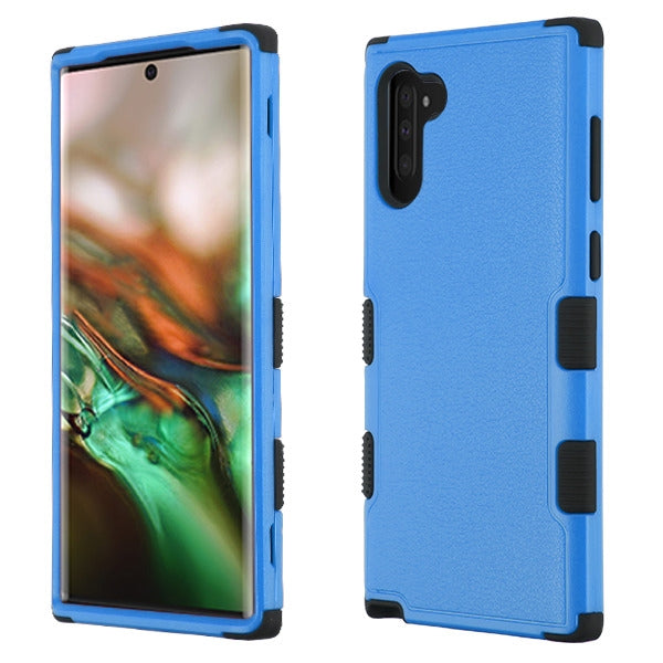 For Samsung Galaxy S10 5G (6.7") Hybrid Three Layer Hard PC Shockproof Heavy Duty TPU Rubber Anti-Drop Blue Phone Case Cover
