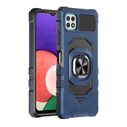 For Samsung Galaxy A03S Hybrid Dual Layer with Rotate Magnetic Ring Stand Holder Kickstand, Rugged Shockproof Protective  Phone Case Cover
